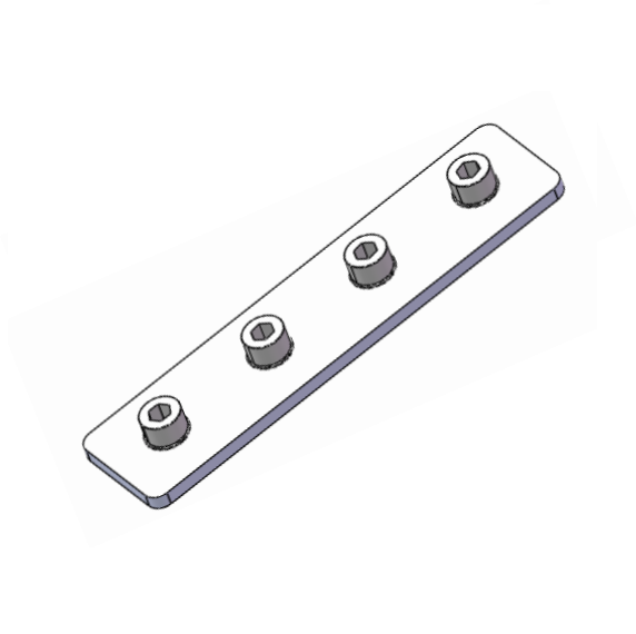 Straight Fixing Plate (kit with screws)